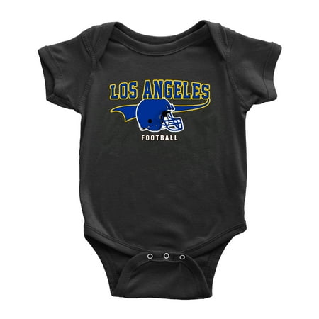 

Cute Los Angeles One-piece Outfits Football Jersey Baby Clothes (Black 3-6 Monthes)