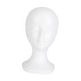 thumbnail image 4 of Mannequin Head Manikin Head Display White Stable Lightweight Scarf Jewelry Display Hairpiece Stand for Jewelry Home Barbershop Headphone Style H, 4 of 10