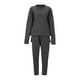 thumbnail image 3 of EQWLJWE Conjunto de dos piezas para mujer, sudadera holgada de manga larga con cuello redondo y pantalones deportivos con cordón, para uso diario, color gris oscuro (S-2XL), 3 of 4