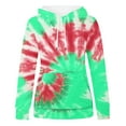 thumbnail image 3 of Wolfast Sweat à Capuche Tie-dye pour Femmes, Col Rond, Manches Longues, Pull à Cordon, Mode Décontractée, Vert Menthe, m, 3 of 3
