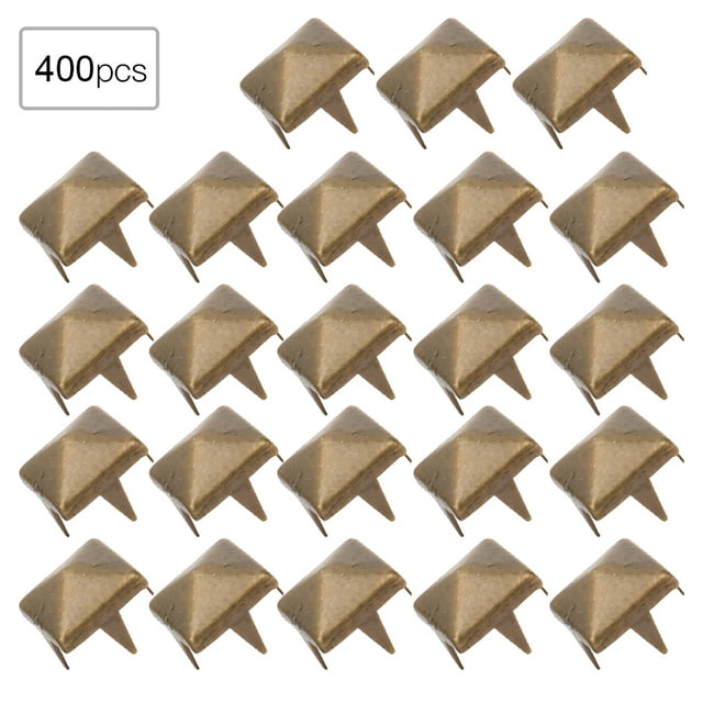 400 Sets Brass Rivets 4MM to 7MM for DIY Leathercraft, Exquisite Craftsmanship, Enough for Your Project, Gold, Bronze, for Belts, Coats, Shirts, Rivets with Tool Kit