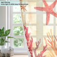 thumbnail image 4 of Yayeee Window Curtains Set of 2 for Living Room Light Filtering 63"x52", Red Starfish, 4 of 7