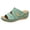 Green-Comfortable-Low-Wedge, variant on Womens Dress Sandals Low Heel Wedge Sandals for Women - Dressy Summer Casual Shoes, Comfortable Walking & Slip On