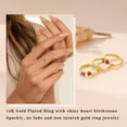 thumbnail image 4 of Anillo con piedra natal de la hermana de octubre, chapado en oro, tamaño ajustable, 4 of 7