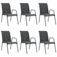 thumbnail image 4 of vidaXL Patio Dining Set Steel Anthracite 5/7/9 Piece 59.1"/74.8" Table Length, 4 of 5
