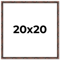 20x20 Frame Brown Bamboo with Dark Coffee/Walnut Finish | Solid Wood Picture Frame Width 0.75