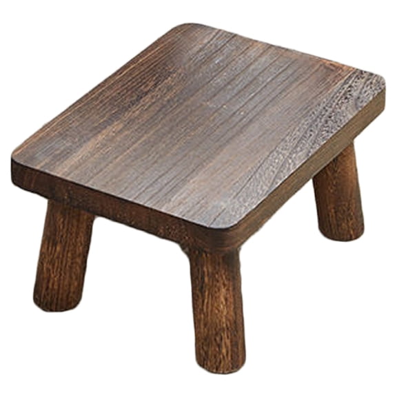 Kitandove Rectangle Wooden Stool Coffee 1Pcs 14.2x10.2x7.1in