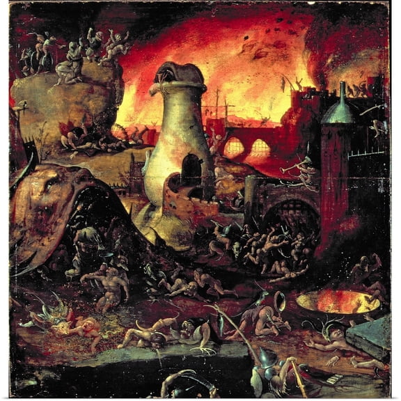 Great BIG Canvas | Rolled Hieronymus Bosch Poster Print entitled Hell