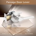 thumbnail image 2 of Passage Door Lever Keyless Reversible Heavy Duty Lock Interior Stain Nickel Door Handles for Hallway & Closet, 2 of 6
