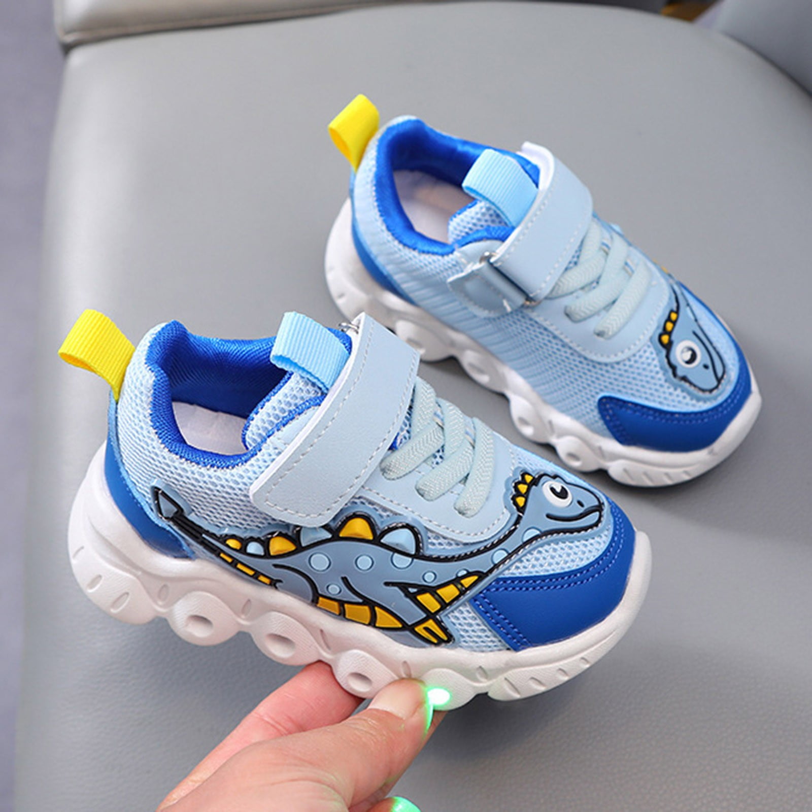 Nechology Kids Cartoon Boys Dinosaur Breathable Sneakers