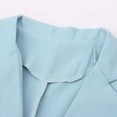 thumbnail image 5 of Business Casual Outfits for Women Open Toe Women Business Casual Set Classic Fit Suit Pant Ladies Dress Suit Wedding Dress Suits Ladies Elegant Solid Color Open Sleeve Lapel Straight Leg Trous Blue XL, 5 of 7