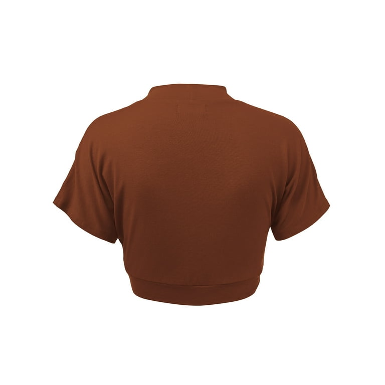 Made by Johnny Women's Short Sleeve Cropped Bolero Shrug Made by Johnny Women's Short Sleeve Cropped Bolero Shrug