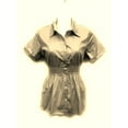 thumbnail image 2 of Womens Stretch Woven Button Down Short Sleeve Shirt, 2 of 6