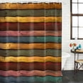 thumbnail image 2 of Colorful Vintage Small Stall Shower Curtain, Waterproof Shower Curtains for Bathroom, Vintage Wooden Farmhouse Washable Fabric Cloth Bath Curtain for Bathtub Decoration with Hooks 36x78 Inches, 2 of 6