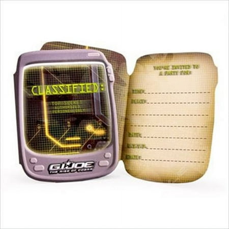 G.I. Joe 'Rise of Cobra' Classified Invitations w/ Env. (8ct)