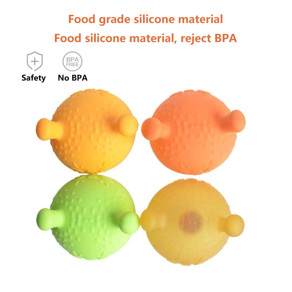 4pcs Infant Silicone Mushroom Soothing Teether Toy Molar Teeth Soother for 