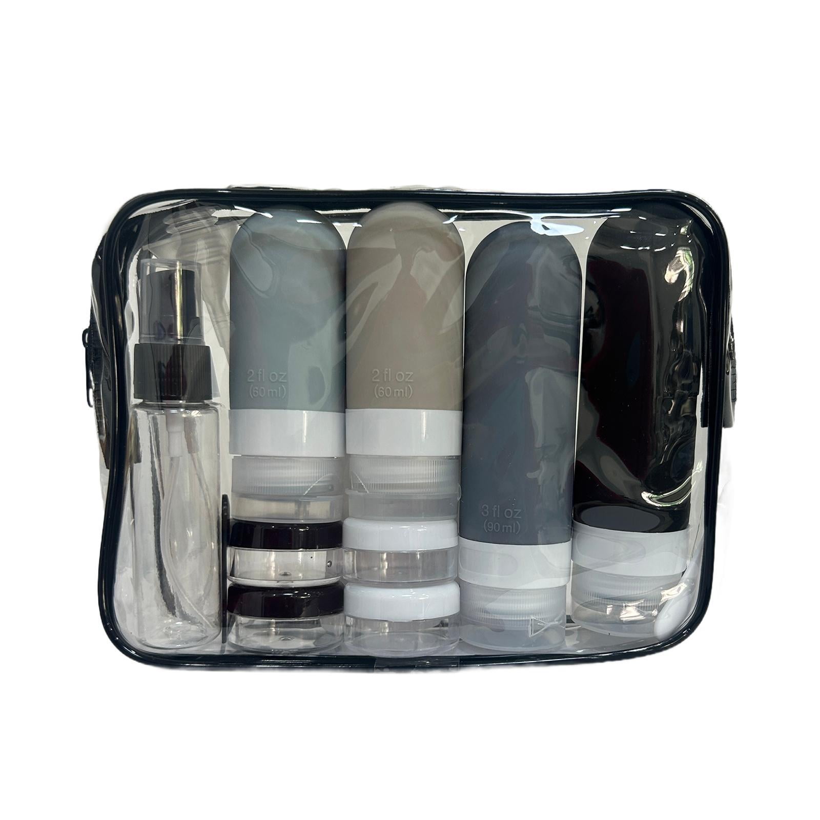 Bothyi 16 Pieces Travel Bottles for Toiletries Containers for Body Lotion Eye Cream Black