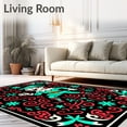 thumbnail image 2 of ODIKA 2'x3' Machine Washable Non-Slip Area Rug, Enchanted Water Closet Arrangement Fantastical Basin Beautify High Traffic Rug, Black, 653684, 2 of 7