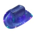 thumbnail image 2 of Pink Season LED Light-Up Cowboy Hat Retro Western Style Luminous 9 Color Available Christmas Party Nightclubs Performance Photo Prop Cap, 2 of 2