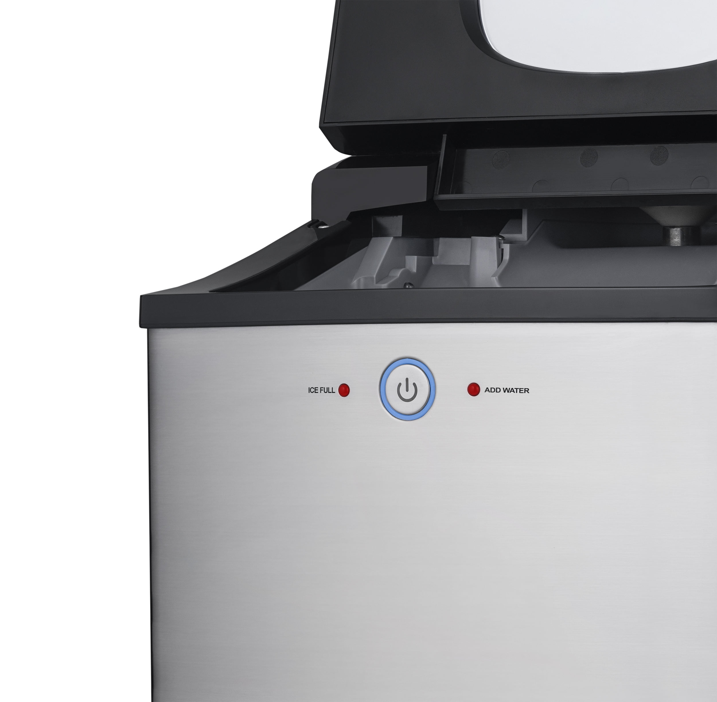 NewAir 40-lb Flip-up Door Countertop or Portable Nugget Ice Maker  (Stainless Steel) at