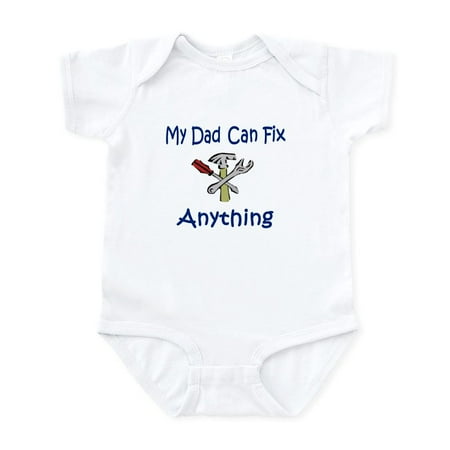 

CafePress - My Dad Can Fix Anything / Onesie Body Suit - Baby Light Bodysuit Size Newborn - 24 Months