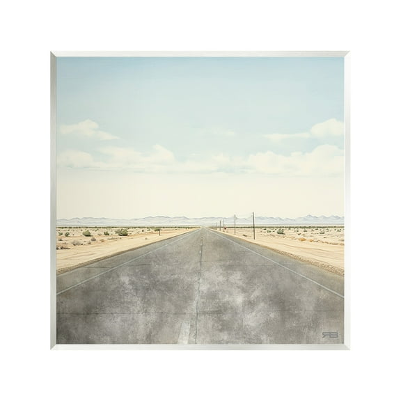 Stupell Industries Desert Horizon Highway Landscape Painting Unframed Art Print Wall Art, 12 x 12