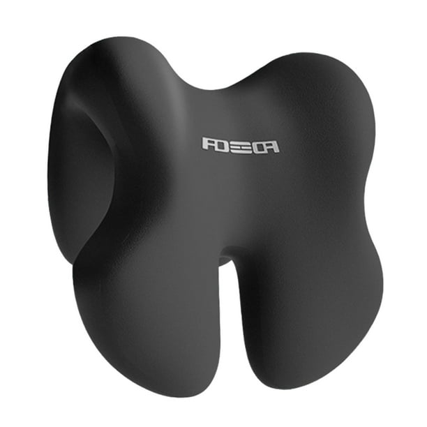 Silla de oficina con soporte para el cuello, almohada lumbar, reposacabezas lavable y suave para juegos Negro