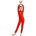 thumbnail image 2 of iiniim Gymnastics Unitards for Girls Long Sleeve Gymnastics Leotard Full Body Bodysuit Dance Figure Skating Jumpsuit Red 8, 2 of 7