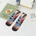 thumbnail image 7 of Pofeuu Cute Red And White Elf Print 30cm Socks, Adult Running Hiking Socks for Youth and Adult, 7 of 7