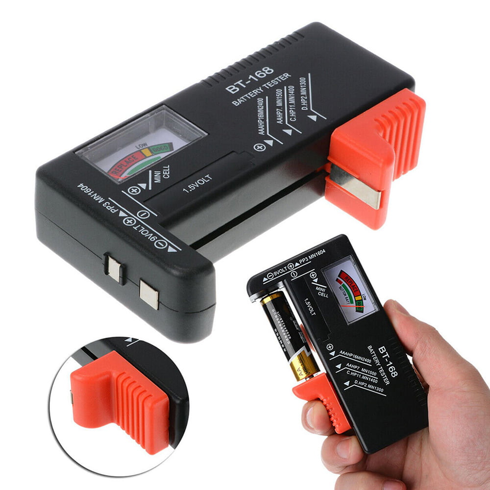 LCD Universal Battery Tester Tool AA AAA C D 9V Button Cell Volt Checker Test YS 