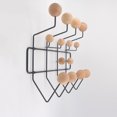 thumbnail image 1 of Perchero de Bolas de Madera, Perchero con 14 Ganchos, Perchero de Pared, Perchero con Bolas de Colores Perchero para Entrada Pasillo Dormitorio Baño, 1 of 1