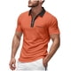 thumbnail image 1 of Mens Casual Manga Corta Botón Abajo Camisas, Verano Casual, Cremallera Solapa Bolsillo Turndown Collar Camisa, 1 of 8