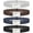 F-black+blue+coffee+grey, variant on 4 Pack Women Stretch Belt Invisible Elastic Web Strap Belt for Pants Jeans Dresses