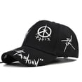 thumbnail image 2 of AJGRHE Men Women Casual Letters Colorful High Street Baseball Cap Visor Black One Size, 2 of 3