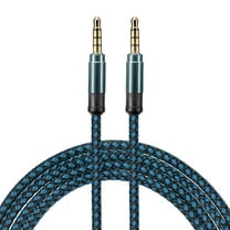 Uxcell White Aux Cable 3.5mm Male to Male Nylon Braided 10Ft Auxiliary Cord Blue