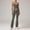 Gray, variant on Womens 2 Piece Sport Outfits Summer Crew Neck Crop Sleeveless Tank Tops and Crossing Legging Tracksuit Athletic Matching Set for Yoga Workout Gym