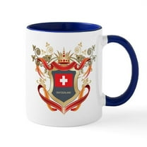 CafePress - Swiss Flag Emblem Mug - 11 oz Ceramic Mug - Novelty Coffee Tea Cup