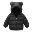 thumbnail image 5 of Winter Coat Little Boys Girls Puffer Coat Cute Black Bear Ear with Hoods Zipper Up Down Coats for Baby Girls Winter Warm Outerwear Baby Boy Clothes 3T, 5 of 5