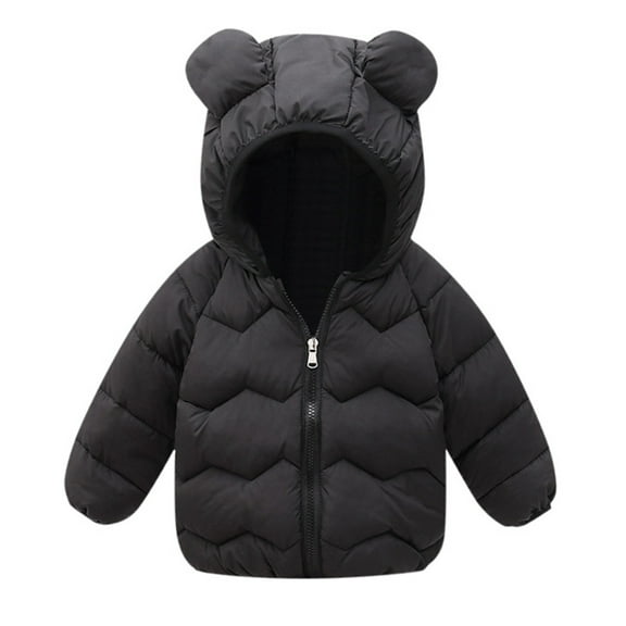 Landzoo Baby Girls Boys Puffer Jacket, Lightweight Bear Ear Hooded Winter Coat, for Baby Down Outerwear