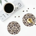 thumbnail image 5 of Honeii Dreamcatcher Print Leather Coaster Set of 6, Ideal for Safeguarding Your Furniture from Drinks Spills and Effortless Cleanup,Round Shape, 5 of 7