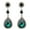 Green, variant on Opvise Party Fashion Women Shiny Rhinestone Inlaid Waterdrop Long Dangle Stud Earrings