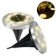 thumbnail image 2 of FloreceBien - Paquete de 4 luces solares para suelo, 8 luces LED de disco solares para exteriores, luces impermeables para suelo, luces solares para jardín, luces de paisaje para caminos, patios,, 2 of 8