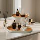 thumbnail image 4 of Double Layer Iron Storage Tray Organizer, Jewelry Perfume Makeup Display Rack, Tabletop Countertop Bathroom Kitchen Shelf, Decorative Metal Holder for Cosmetics Accessories Rings Earrings Keys, 4 of 7