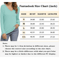 thumbnail image 7 of Fantaslook V Neck T Shirts for Women Long Sleeve Tops Solid Color Tee Casual Shirts, 7 of 7