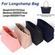 thumbnail image 3 of Bolsa de inserción de fieltro para bolso Longchamp, bolsa con forro, bolsa de maquillaje de tela de fieltro, soporte de viaje, organizador de bolso de inserción portátil, 3 of 5
