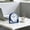 Blue, variant on Small Desk Alarm Clock Silent Non-Ticking Analog Table Clock With Adjustable Stand Easy To Read For Bedroom Office, 3.9x3.9x1.4 Inch, 1 Clock