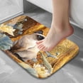 thumbnail image 5 of 1pc A White Goose Absorbent Non-Slip Bathroom Thickened Flannel Rug Decor,Soft,Quick Drying,Suitable For Indoor/outdoor Use,Bathrooms,Bedrooms,Kitchens,Terrace,Laundry Rooms,16"x24", 5 of 7