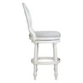 thumbnail image 2 of Tiffany 26" Wood Counter-Height Bar Stool with Back and Swivel Upholstered Seat, Farmhouse White, 2 of 8