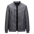 thumbnail image 1 of MKLEKYY Jacket Men Mens Fashion Business Leisure Large Zipper Jacket, 1 of 4