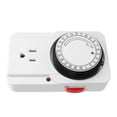 thumbnail image 1 of Basic Outlet Timer, 2 Modes Easy Operation Mechanical Outlet Timer 15 Minutes Intervals  For Lights, 1 of 8